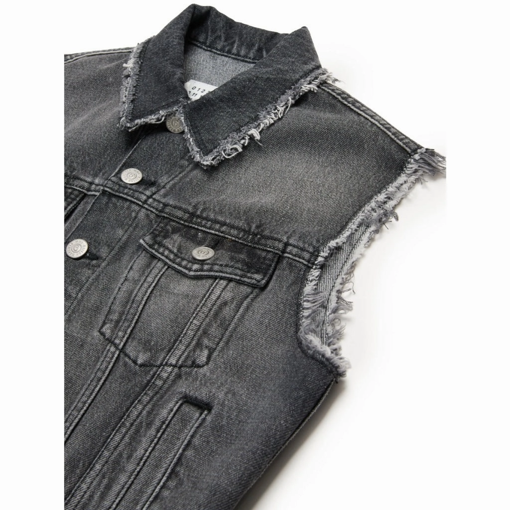 MM6 Kids Denim Vest Single Buttons