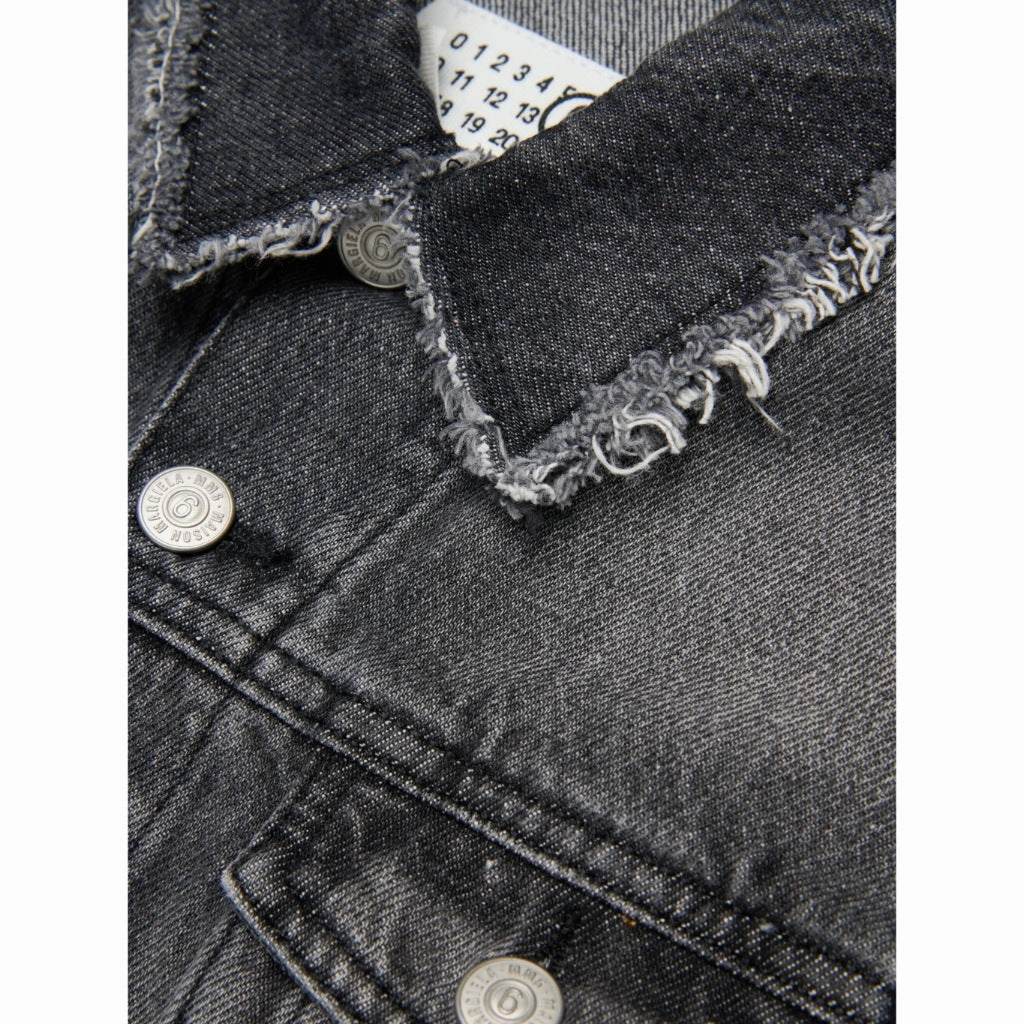 Touchscreen Compatible Cuffs MM6 Kids Denim Vest