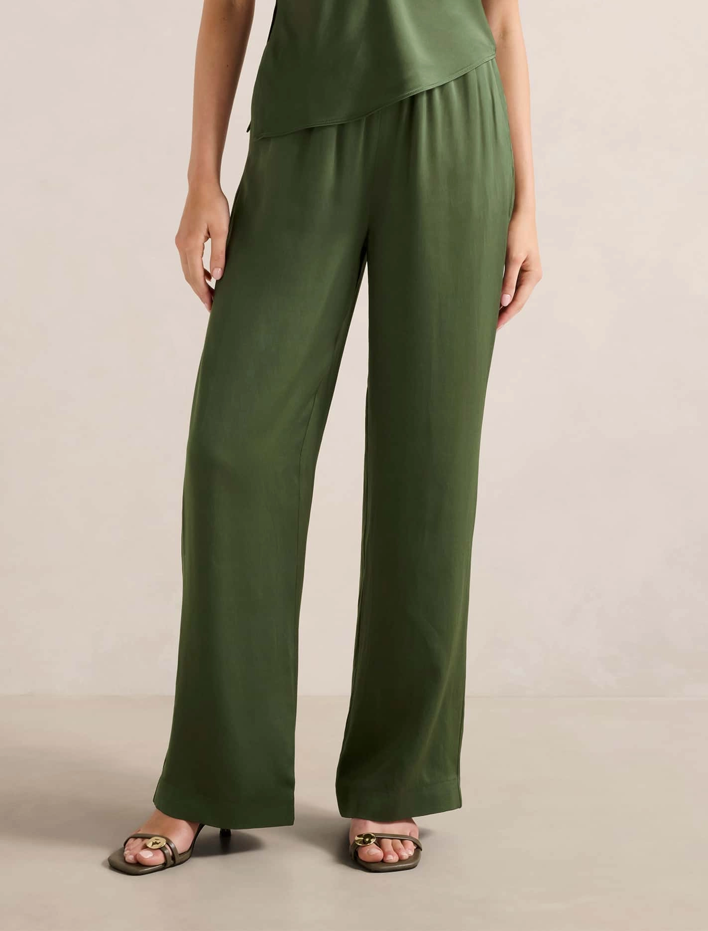 Skyler Wide Leg Pants Mesh Panel Active Layer