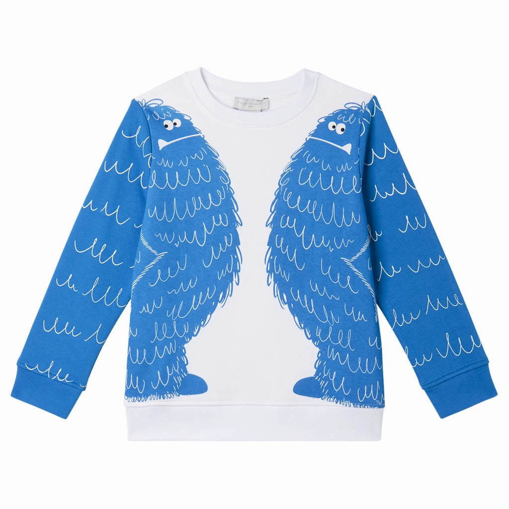 Stella McCartney Kids Yeti Wiggle Print Fleece Sweatshirt Everyday Jacket Hypoallergenic Textile