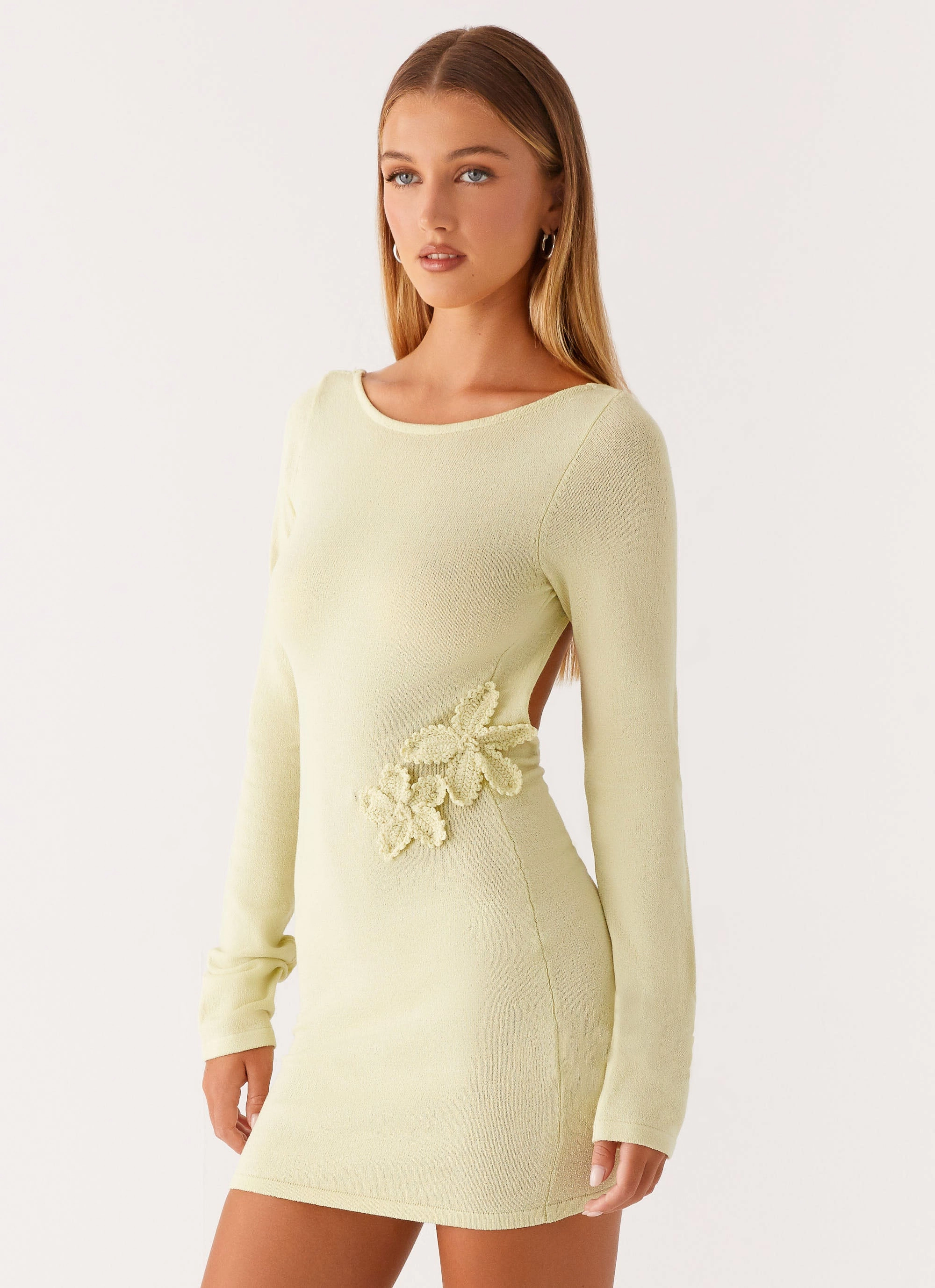 Miriam Knit Mini Dress - Green Urban Touch Edgy-Look