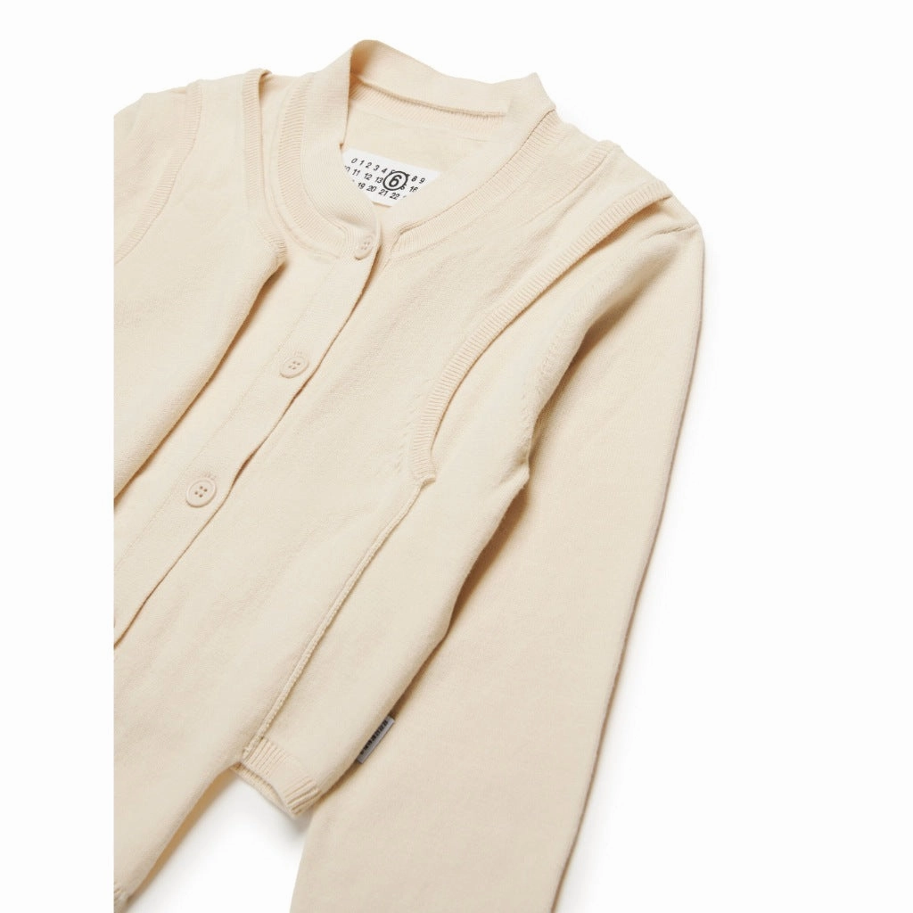 Water Resistant Fabric Windbreaker Inspired Fit MM6 Kids Double Sleeves Cardigan