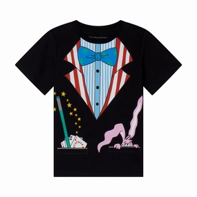 Subtle Logo Placement Stella McCartney Kids Magician Bunny Print T-shirt