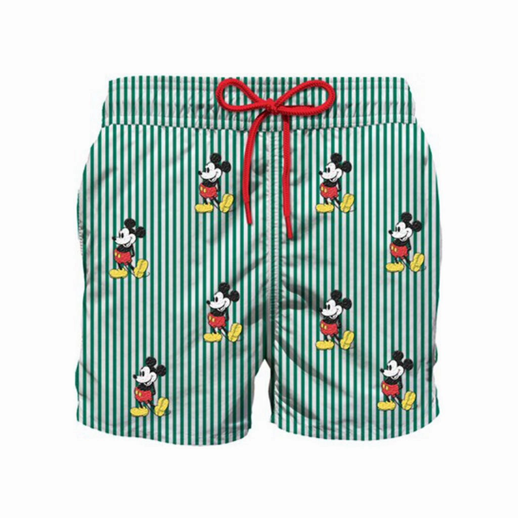MC2 Saint Barth Mickey Fun Stripes Swim Shorts Active Trend Look Breathable Stretch