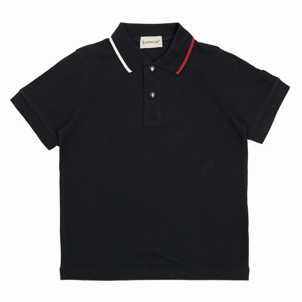 Yarn Dyed Pattern Cloth Moncler Enfant Cotton Pique Polo Shirt