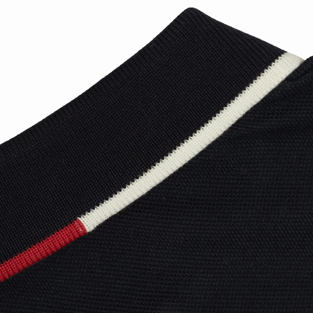 Moncler Enfant Cotton Pique Polo Shirt Reflective Trim Details