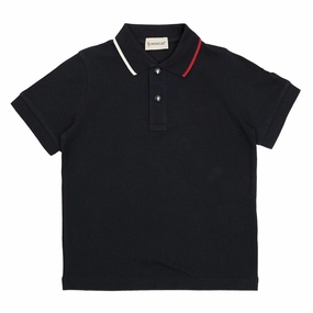 Yarn Dyed Pattern Cloth Moncler Enfant Cotton Pique Polo Shirt