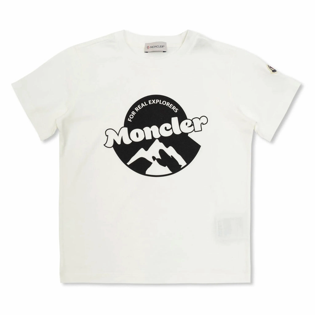 Moncler Enfant Short Sleeve T-shirt Organic Cotton Blend Perfect Comfort
