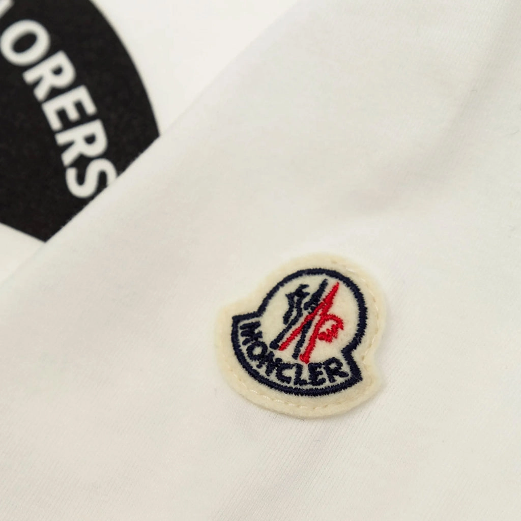 Moncler Enfant Short Sleeve T-shirt Matte Look Natural Fiber Blend