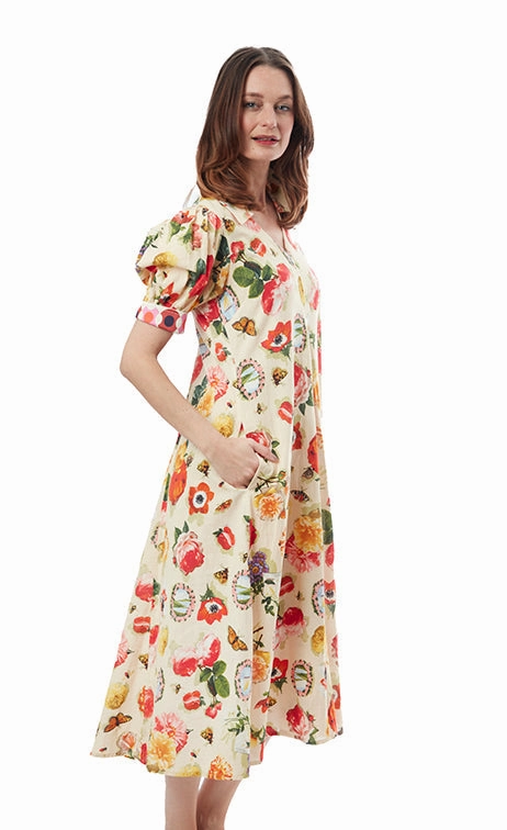 Montauk Dress - Botanical Floral Brunch Tone Casual Fit