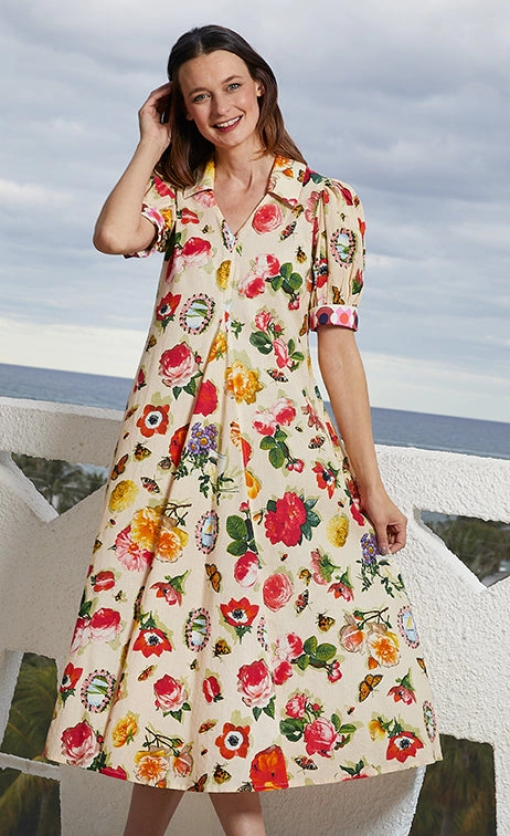 Stylish Feel Perfect Layering Montauk Dress - Botanical Floral