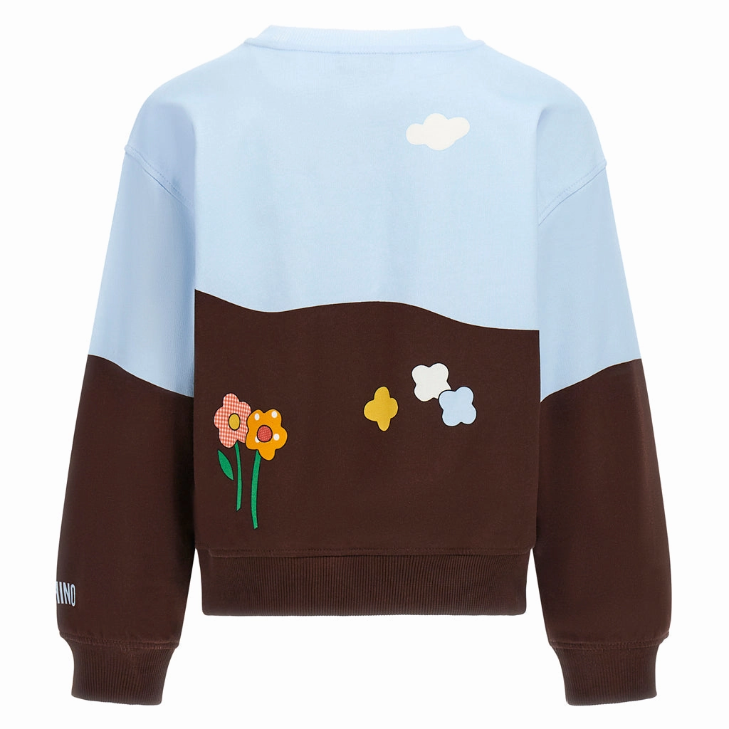 Reinforced Hem Elasticated Hem Moschino Kids Graphic Sweatshirt