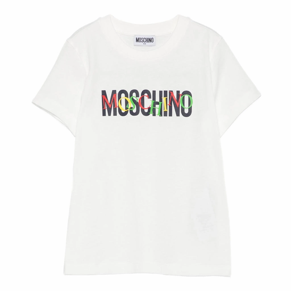 Layered Shoulder Design Fashion Layering Moschino Kids Logo T-shirt