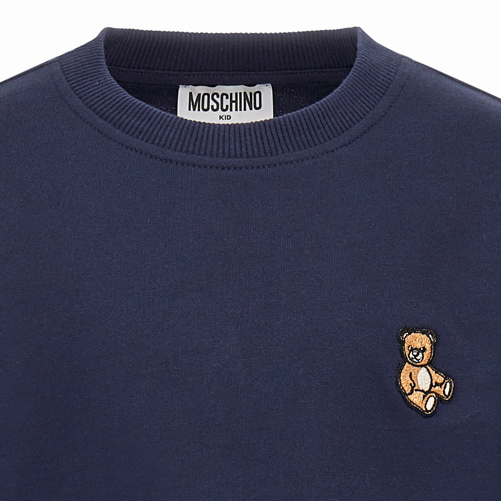 Moschino Kids Teddy Bear Sweatshirt Garment Washed Finish Stretch waistband