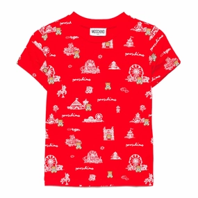 elastic waistband Moschino Kids Teddy Graphic All-Over T-shirt