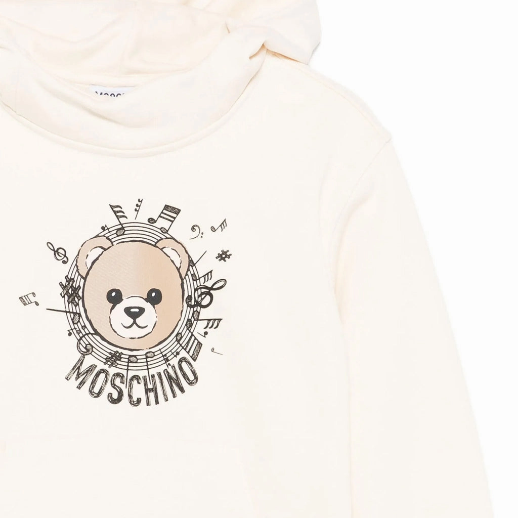 Moschino Kids Teddy Graphic Hooded Sweatshirt Adjustable drawstring