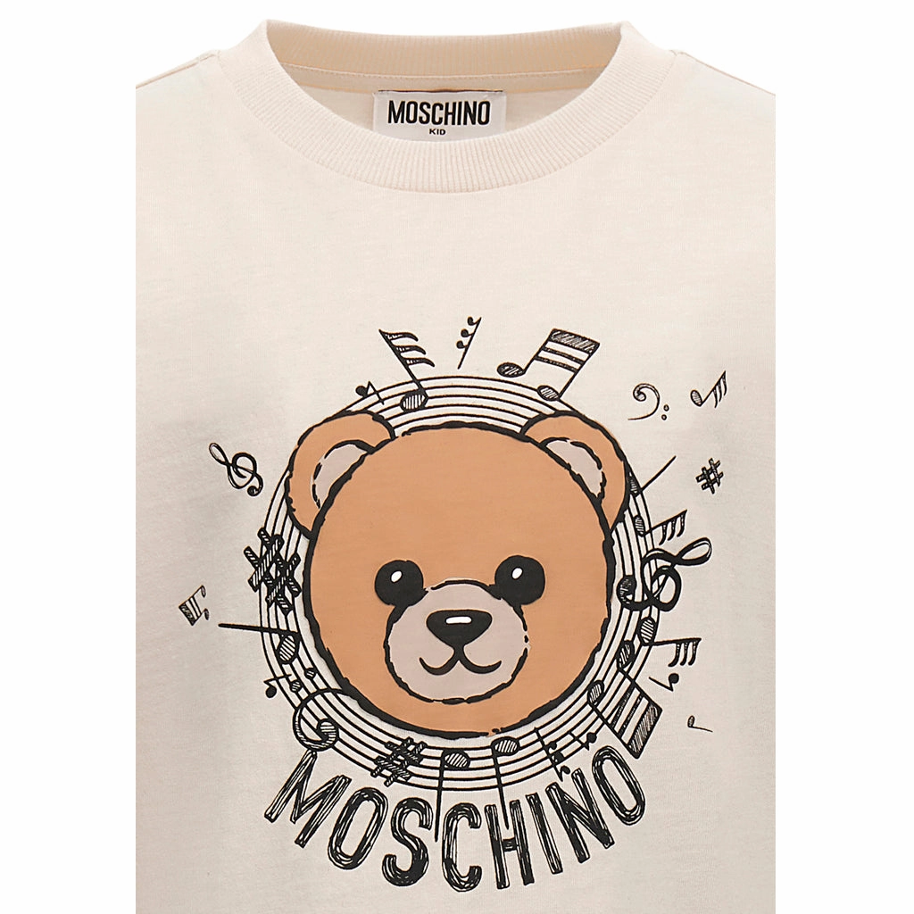 Breathable mesh lining Classic Layer Moschino Kids Teddy Graphic Maxi T-shirt