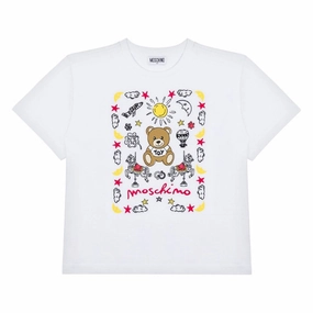Moschino Kids Teddy Graphic Maxi T-shirt Anti Shrinkage Treatment Bright and Bold