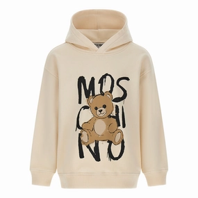 Moschino Kids Teddy Logo Hooded Sweatshirt NonIrritatingTags