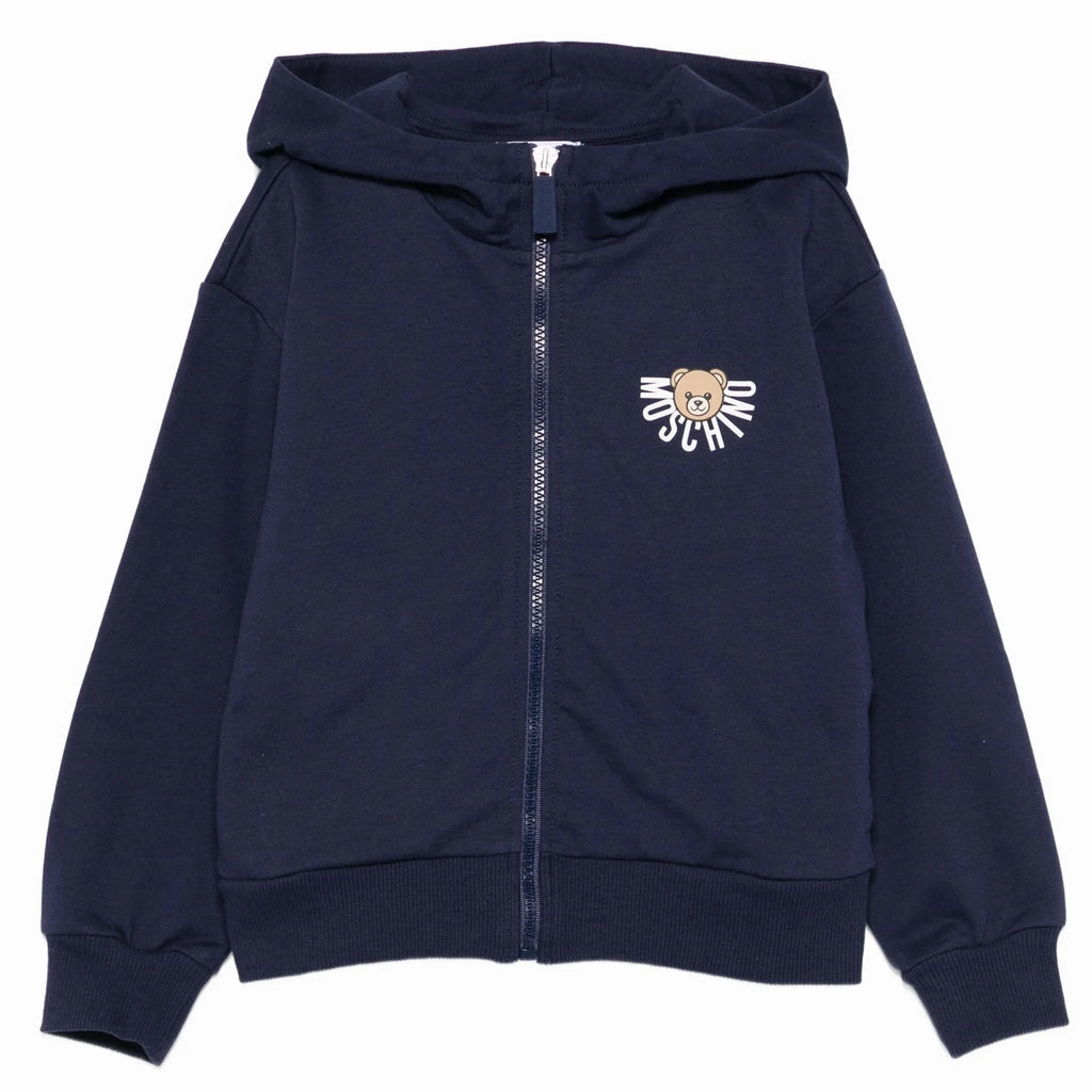 Moschino Kids Teddy Logo Hooded Sweatshirt WaterResistant Coating Hard Cover