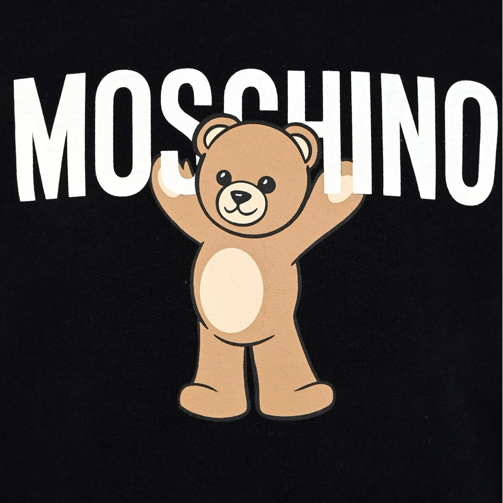 BambooBlend Moschino Kids Teddy Logo Hooded Sweatshirt