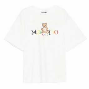 Moschino Kids Teddy Logo Maxi T-shirt Flexible Cuff Design Bold Look