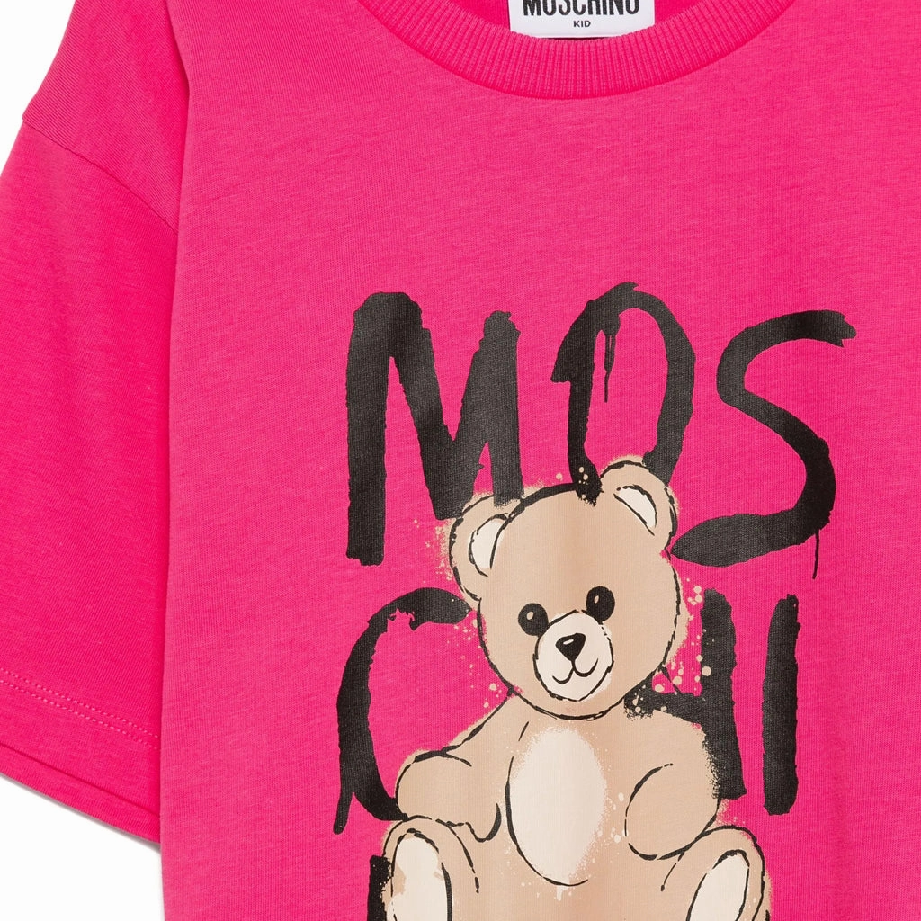Moschino Kids Teddy Logo Maxi T-shirt MinimalBranding