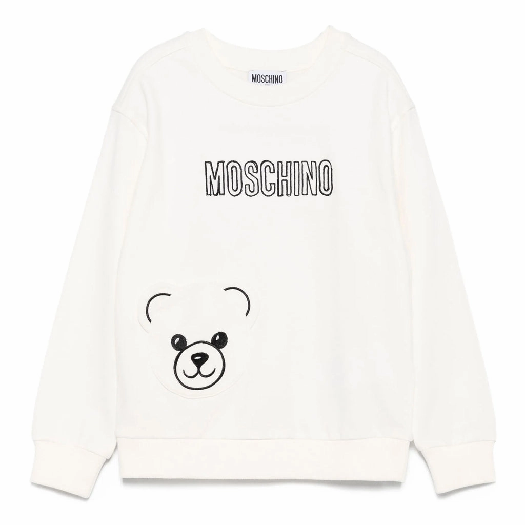 Moschino Kids Teddy Logo Sweatshirt Tagless Neckline