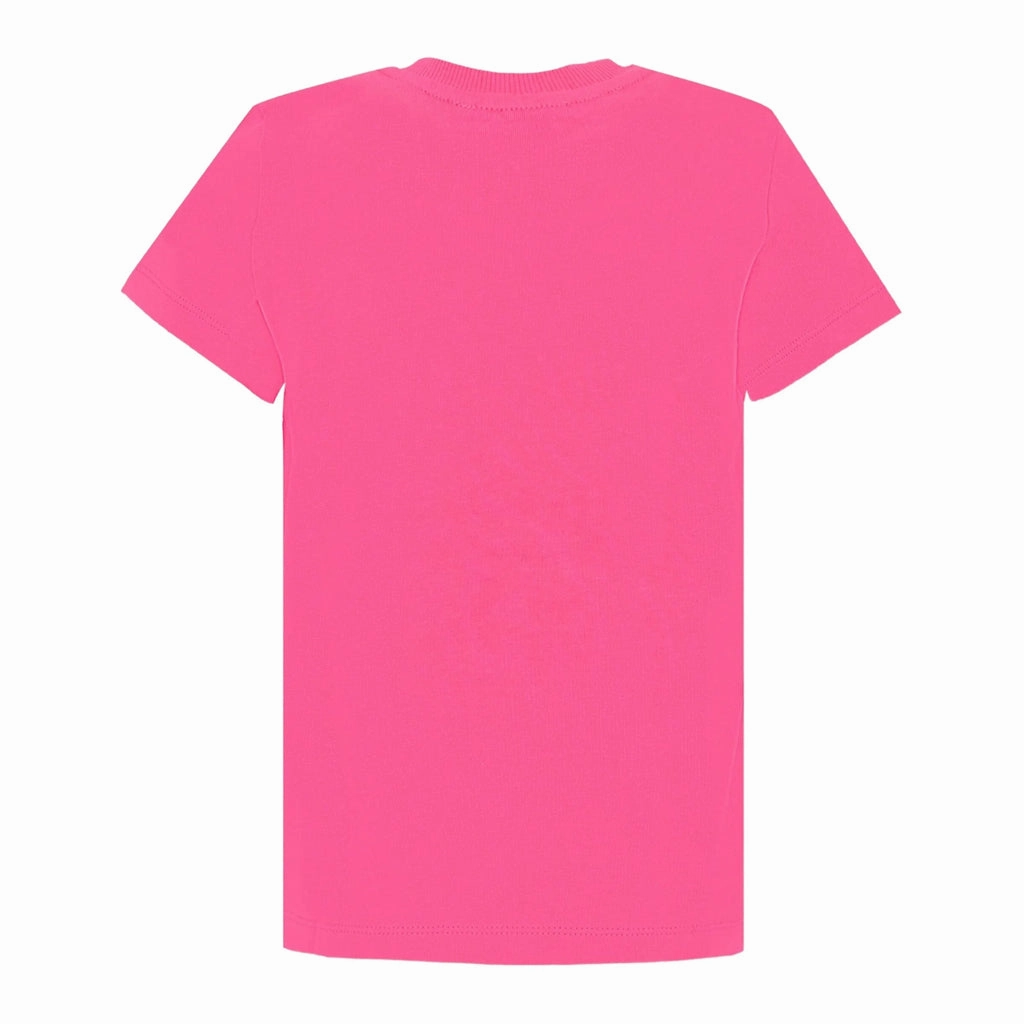 Tagless Neckline Subtle Logo Placement Moschino Kids Teddy Logo T-shirt