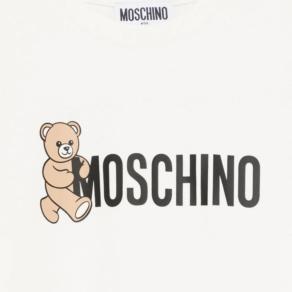 Active Outfit Style Moschino Kids Teddy Logo T-shirt