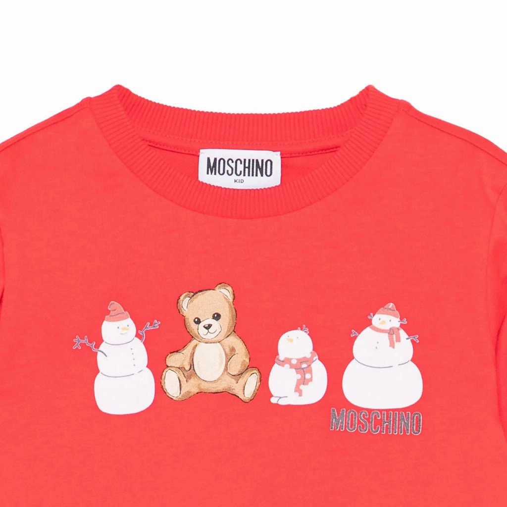 Button Down Comfortable And Trendy Moschino Kids Teddy Xmas T-shirt