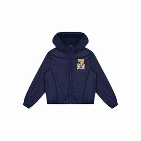Moschino Kids Toy Bear Hooded Jacket Winter Fashion TapedZippers