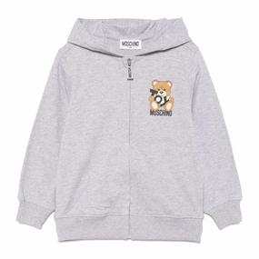 Moschino Kids Toy Bear Hooded Sweatshirt Zip Pockets