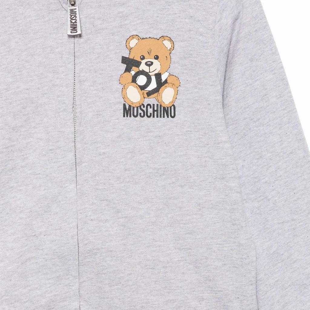Airtight Seam Sealing Temperature Regulating Membrane Moschino Kids Toy Bear Hooded Sweatshirt