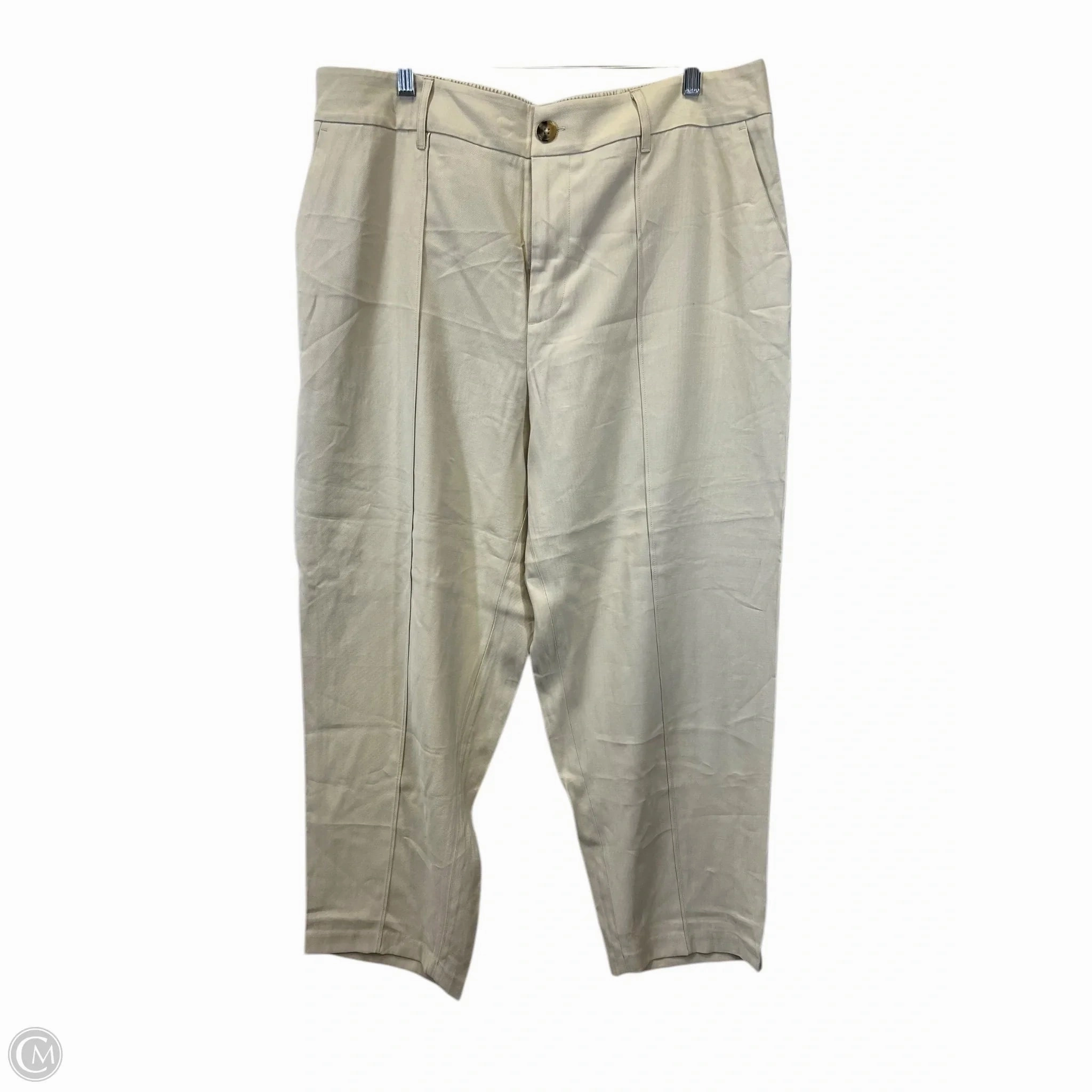 Adjustable Belt Loops Pants Chinos & Khakis By Ophelia Roe In Tan, Size: 1x