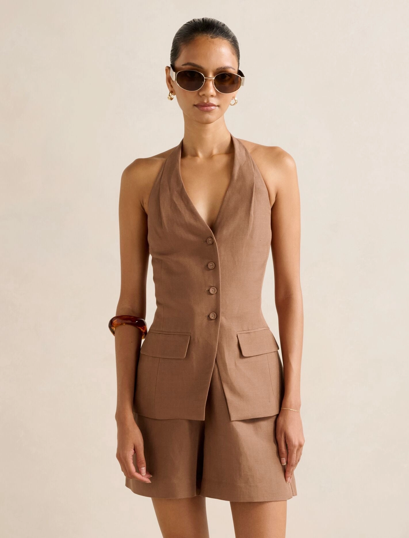 NoSlipGripperBand Saxon Petite Halter Waistcoat