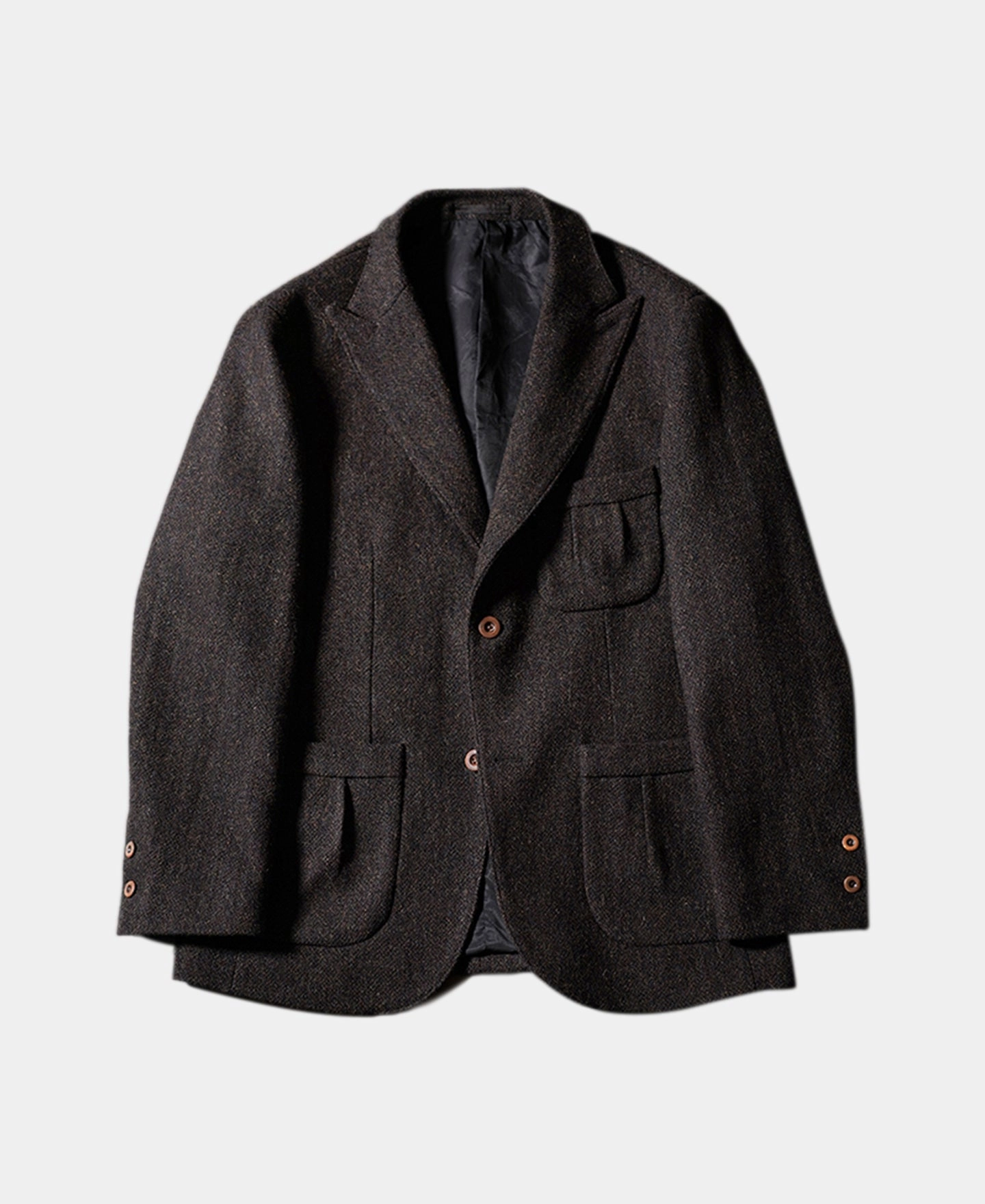 1930s Chocolate Brown Tweed Safari Jacket Simple Layers Balanced Insulation