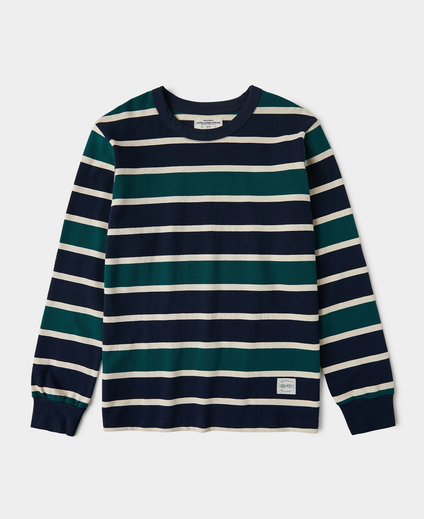 Performance Fit Wear Multi-Stripe Long Sleeve T-Shirt - Navy/Green