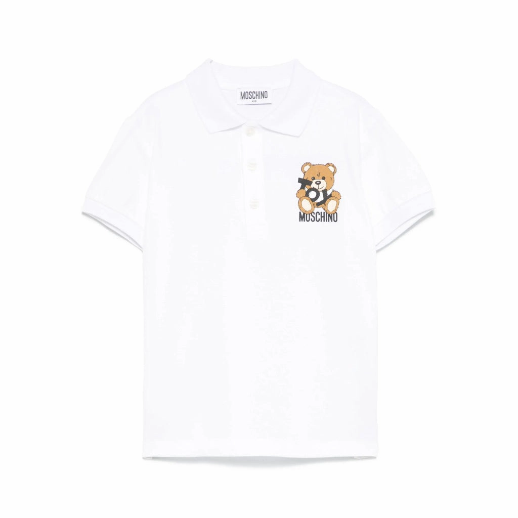 Moschino Kids Toy Bear Polo-Shirt LightweightFabric