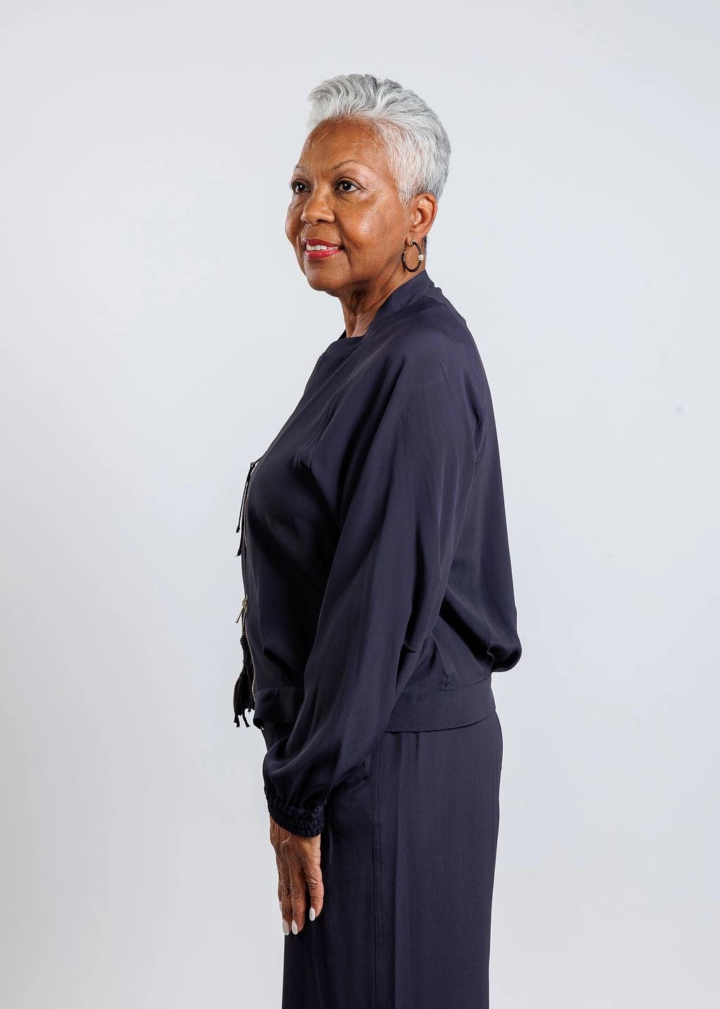 Seamless Bonding Grinta Crepe Jacket - Navy