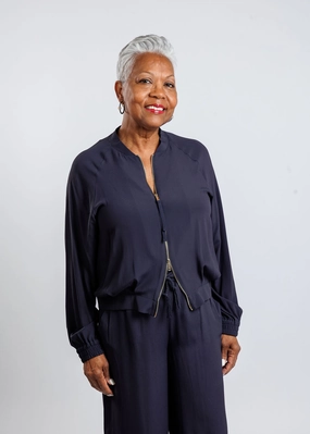 quick dry Grinta Crepe Jacket - Navy