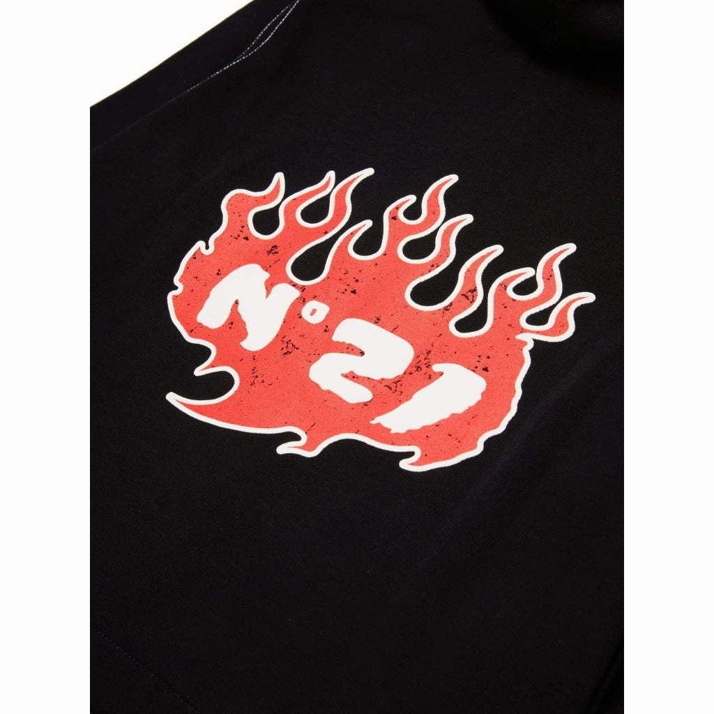 N??21 Kids Hooded Jacket Anti Slip Shoulder Pads Hidden Ventilation Zones