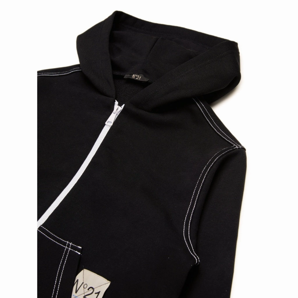 Scratch Resistant Zippers Flexible Fit Engineering N??21 Kids Hooded Jacket