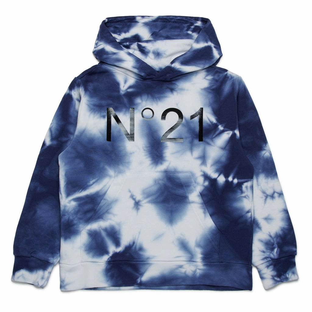 N??21 Kids Tie Dye Hoodie Lightweight Fabric
