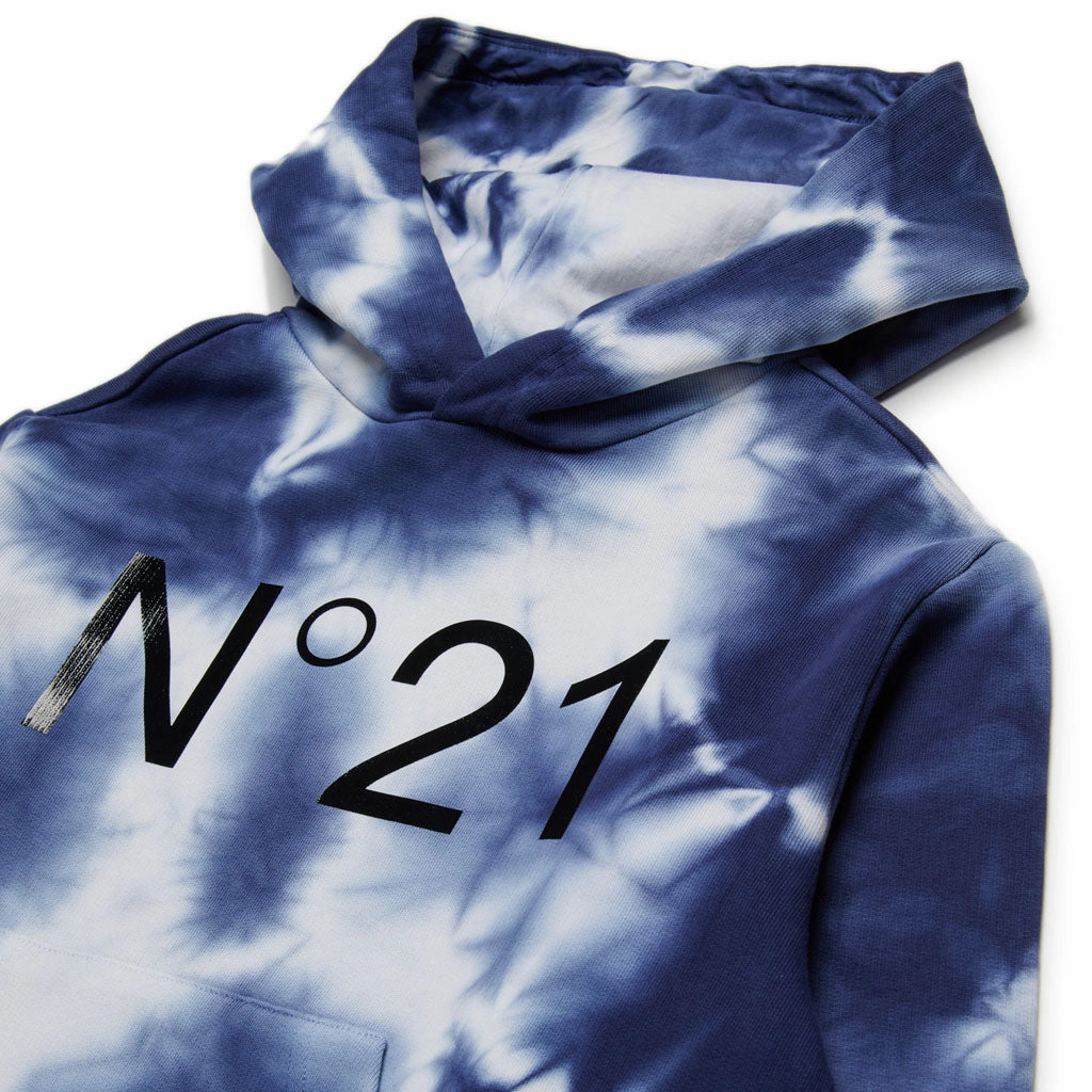 N??21 Kids Tie Dye Hoodie Relaxed Tee