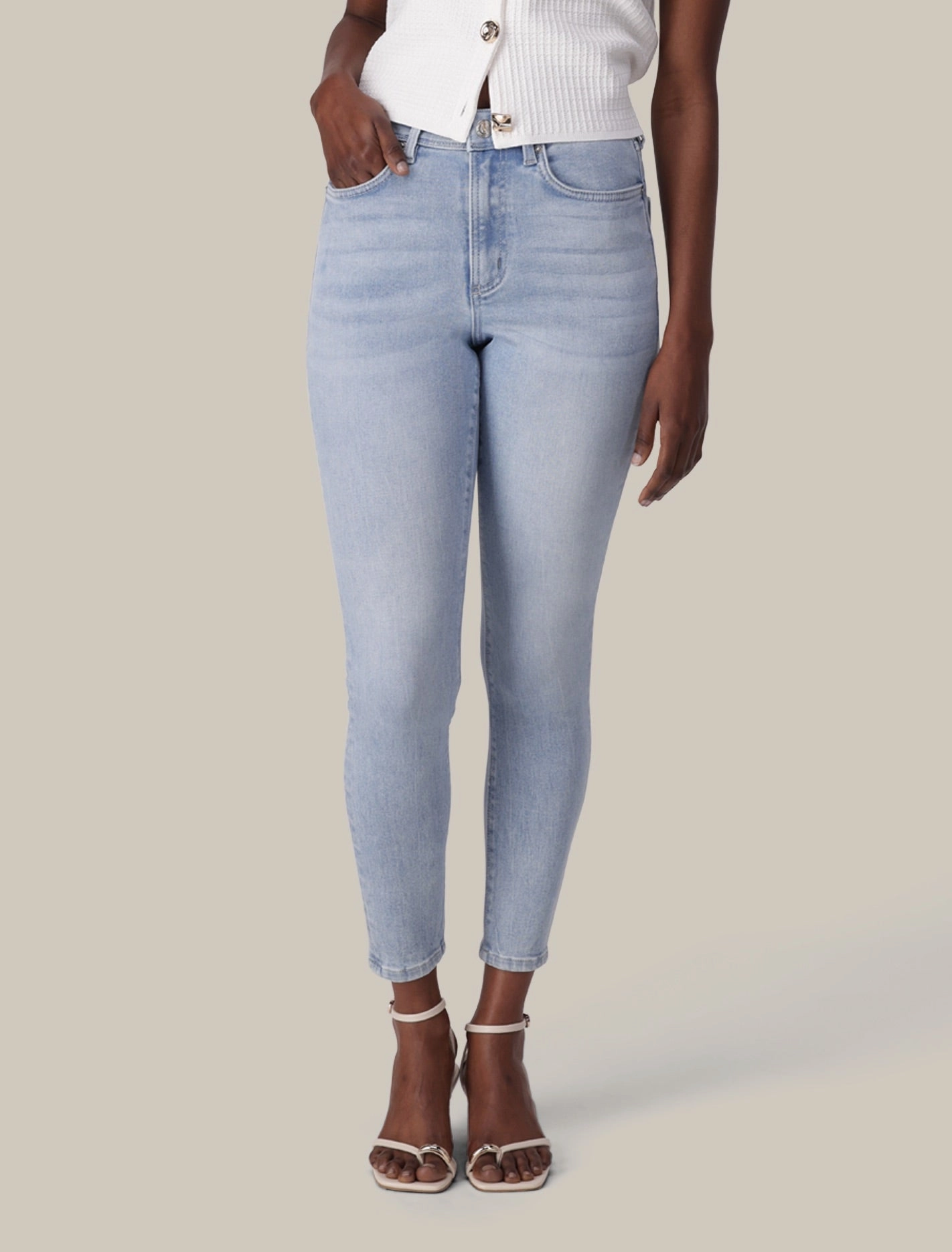 Nala Mid-Rise Skinny Jeans HiddenDrawcord Stylish Layers
