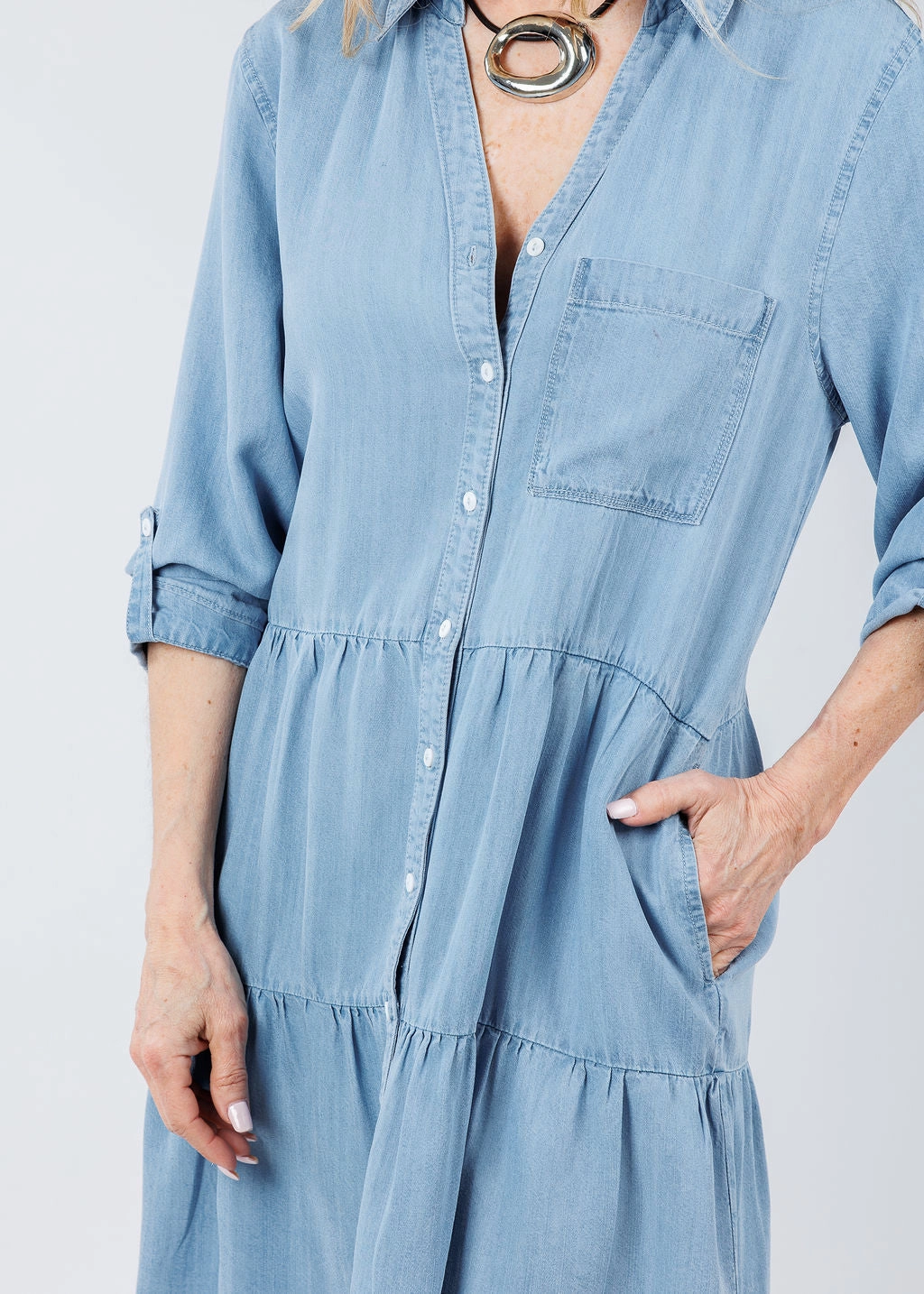 Trend-Inspired Nancy Dress - Medium Blue