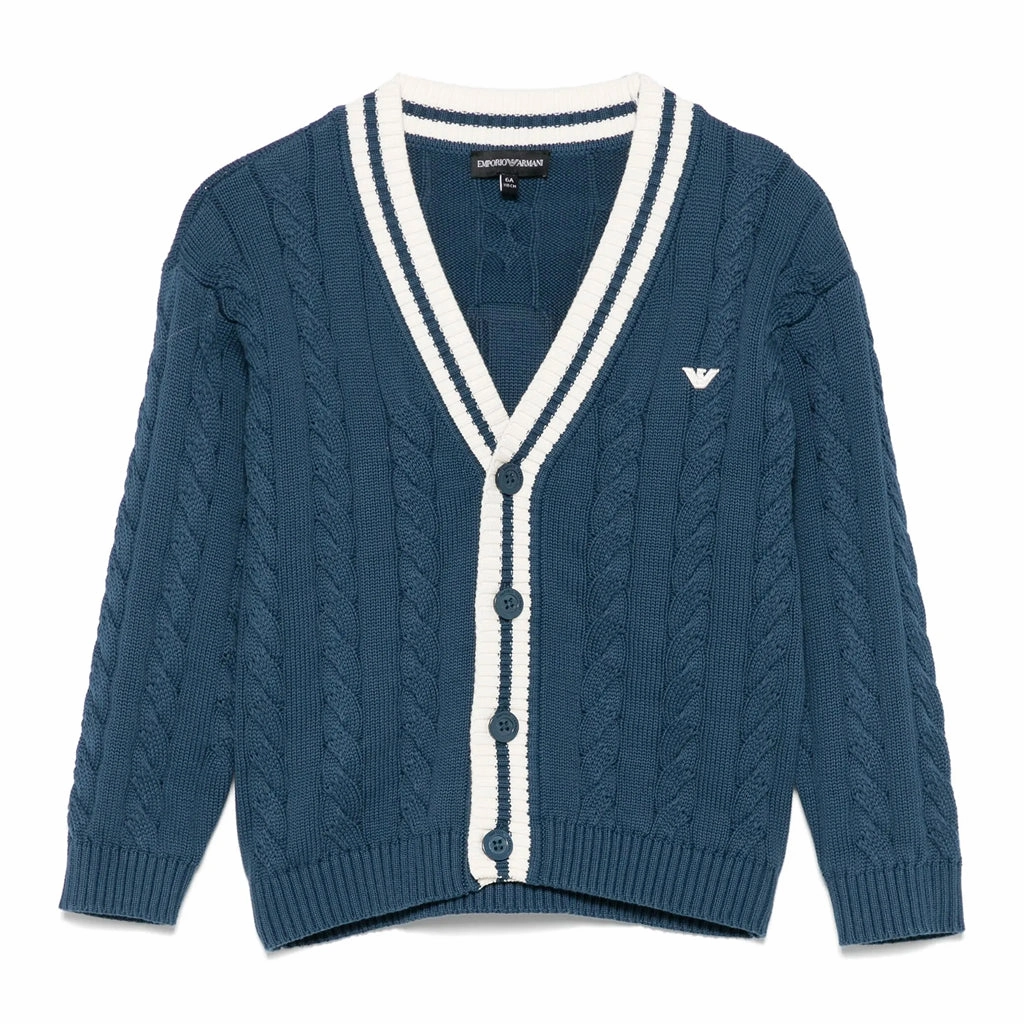 Emporio Armani Junior Cable Knit Cardigan SoftInnerLayer