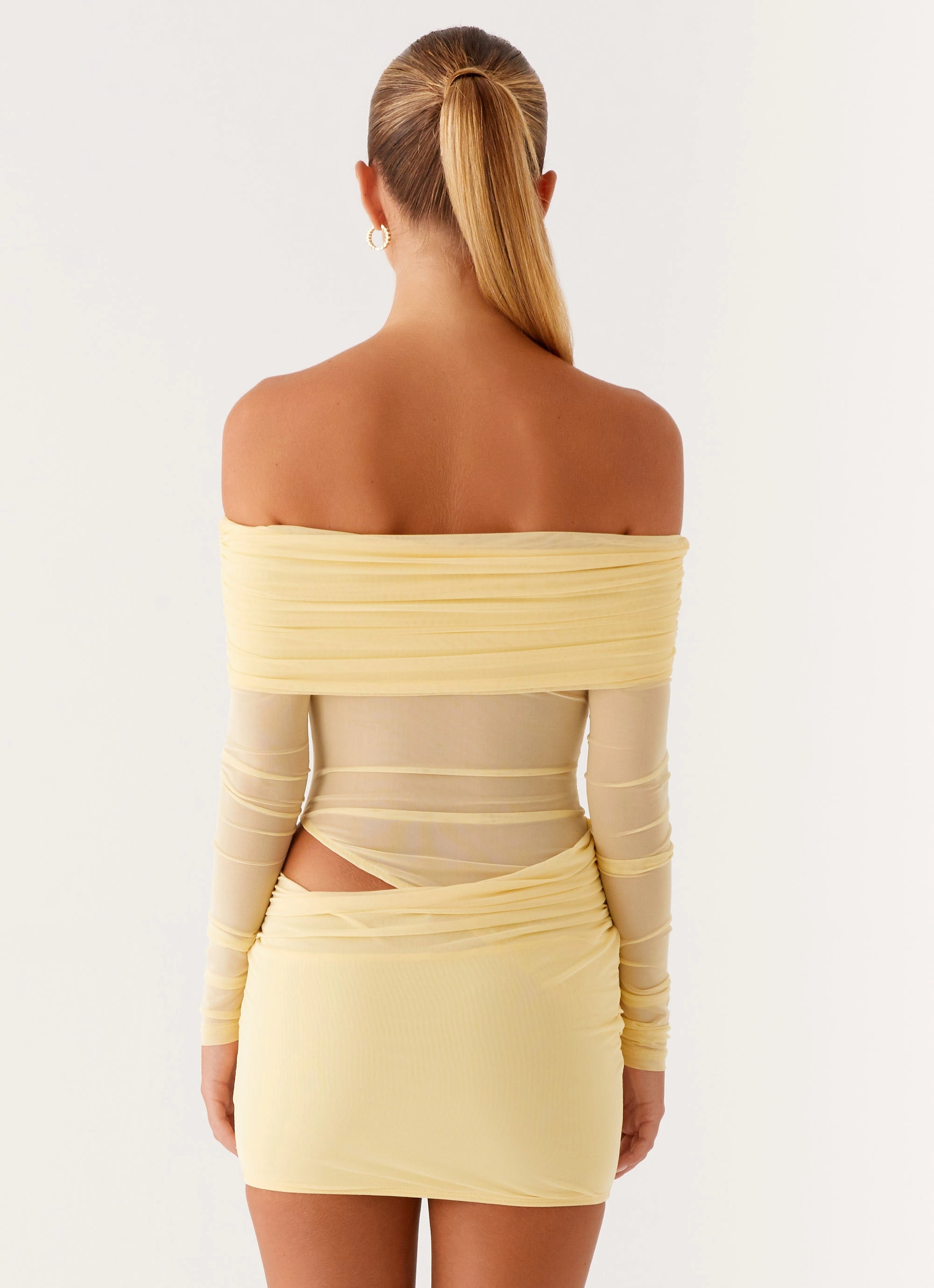 No Doubt Mini Dress - Yellow Layered Comfort Wear