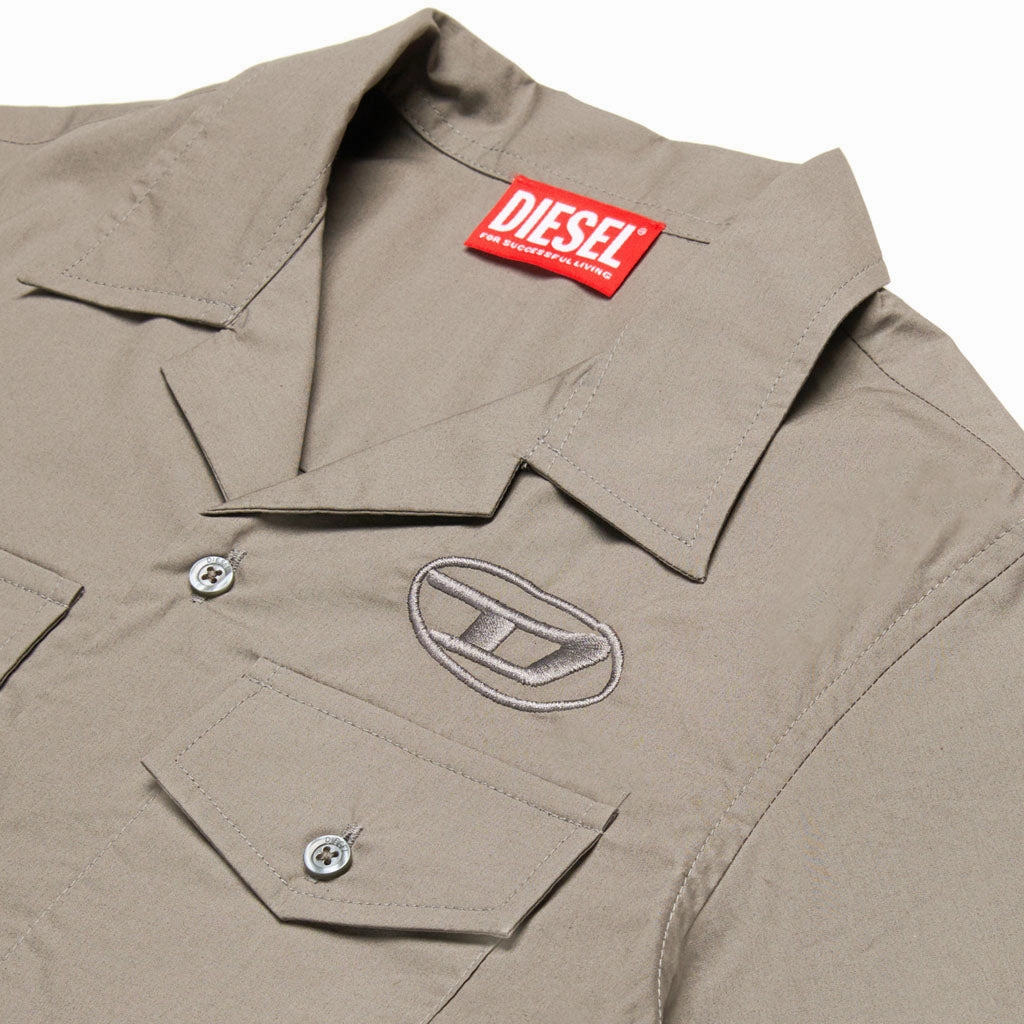 Sustainable Manufacturing Process AbrasionResistant Edging Diesel Kids Logo Shirt